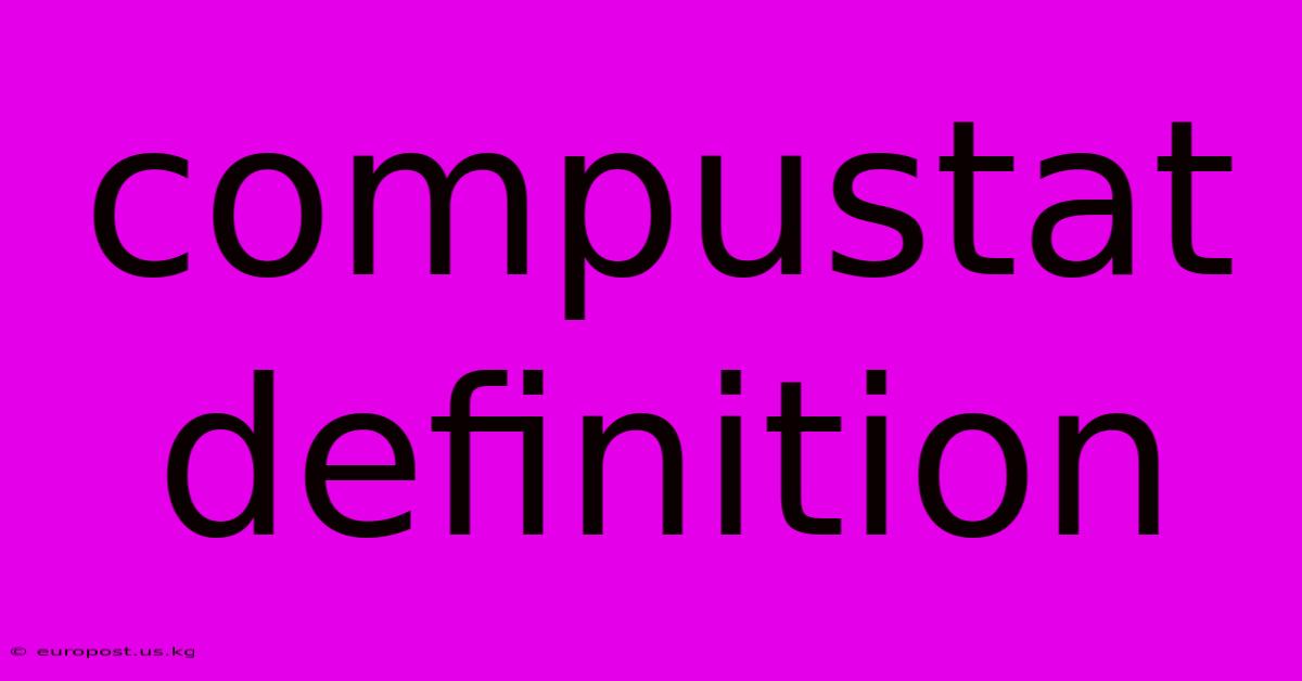 Compustat Definition