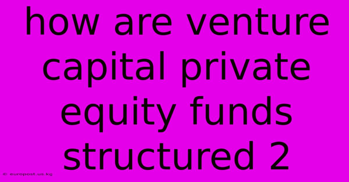 How Are Venture Capital Private Equity Funds Structured 2