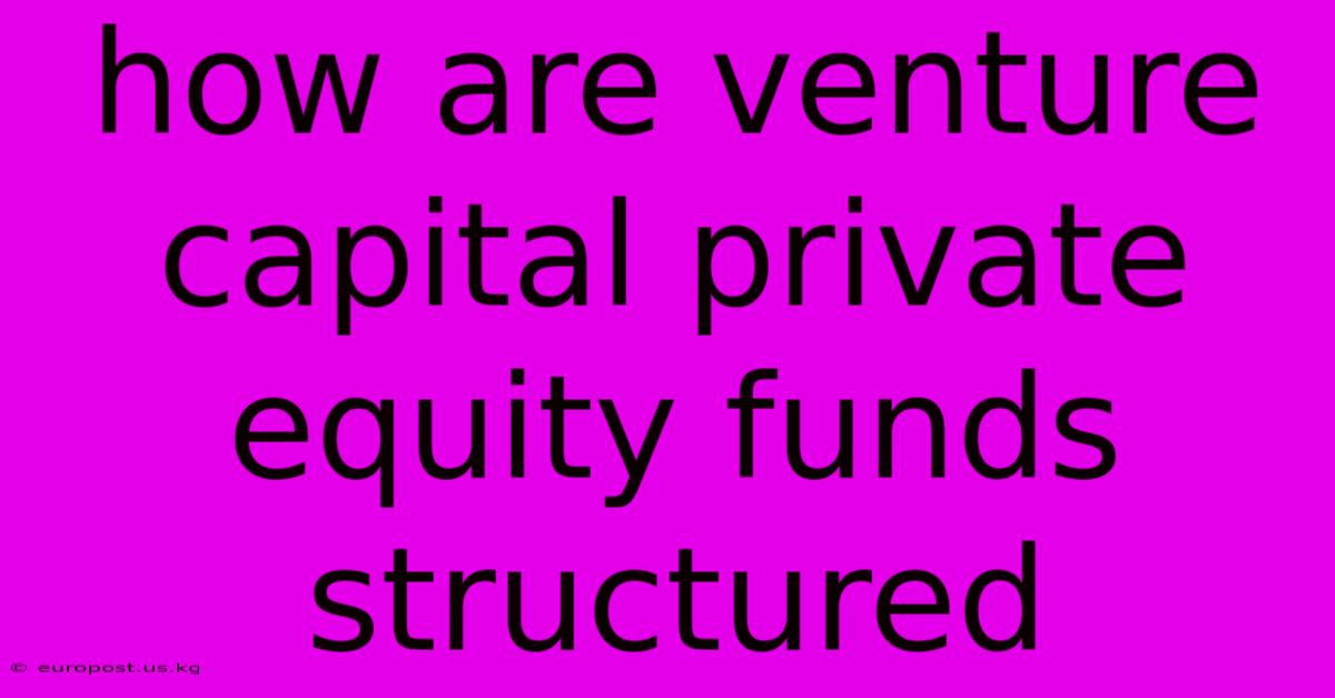 How Are Venture Capital Private Equity Funds Structured