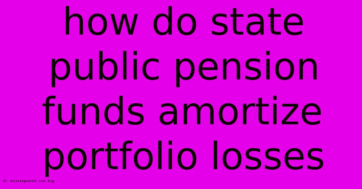 How Do State Public Pension Funds Amortize Portfolio Losses