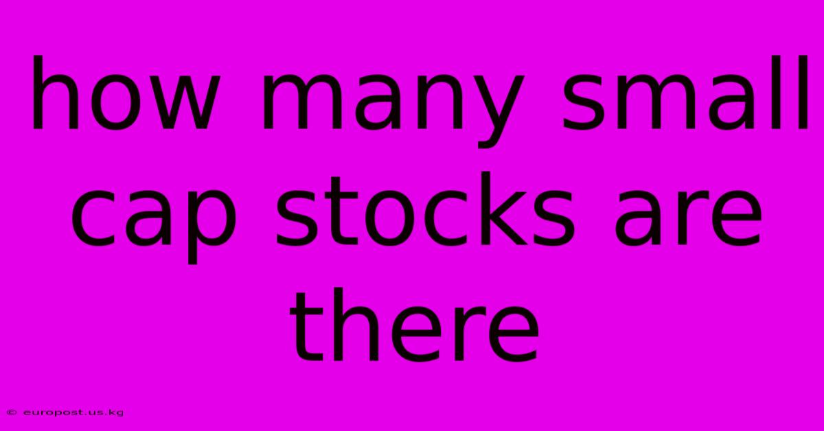 How Many Small Cap Stocks Are There