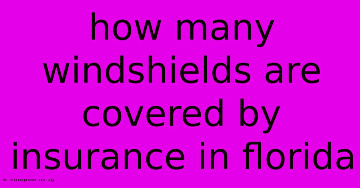 How Many Windshields Are Covered By Insurance In Florida