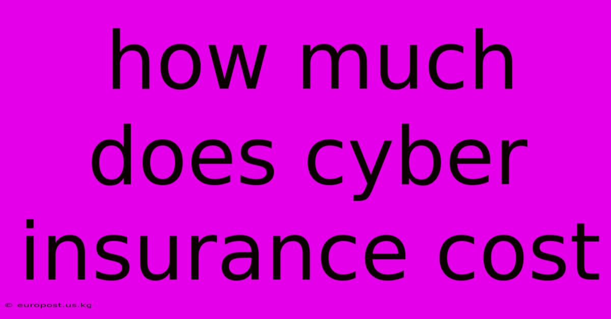 How Much Does Cyber Insurance Cost