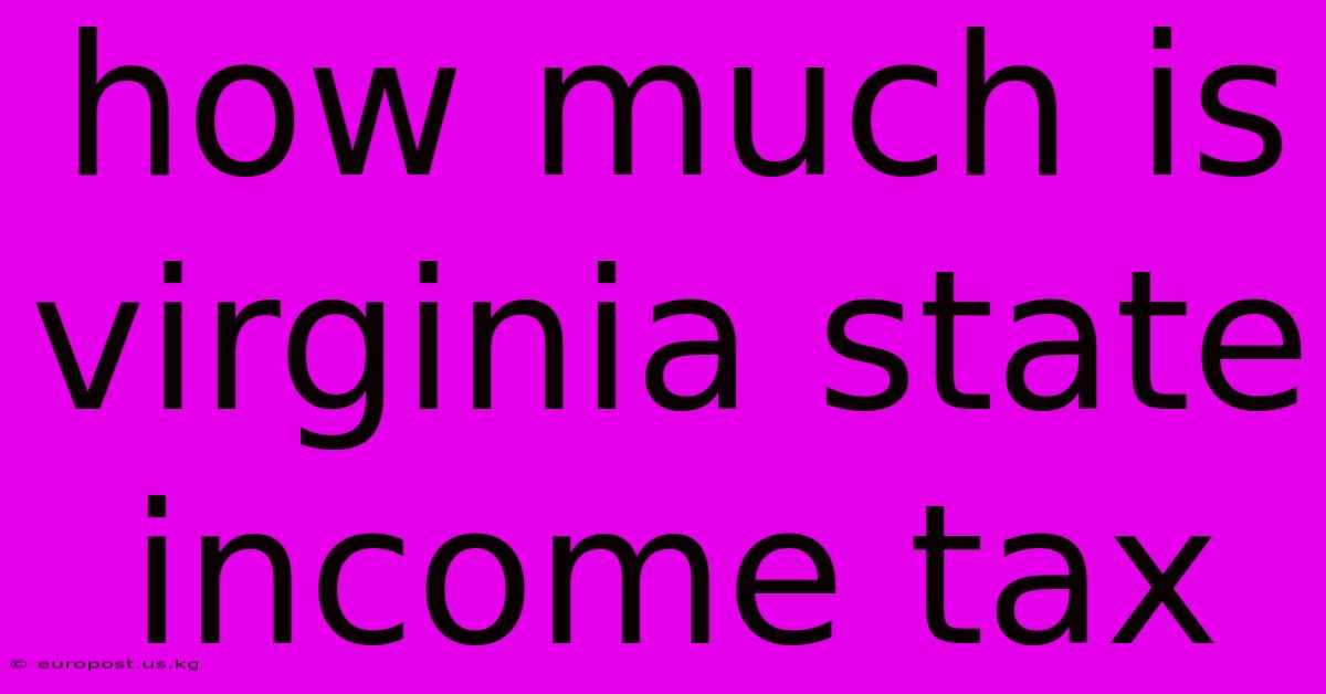 How Much Is Virginia State Income Tax