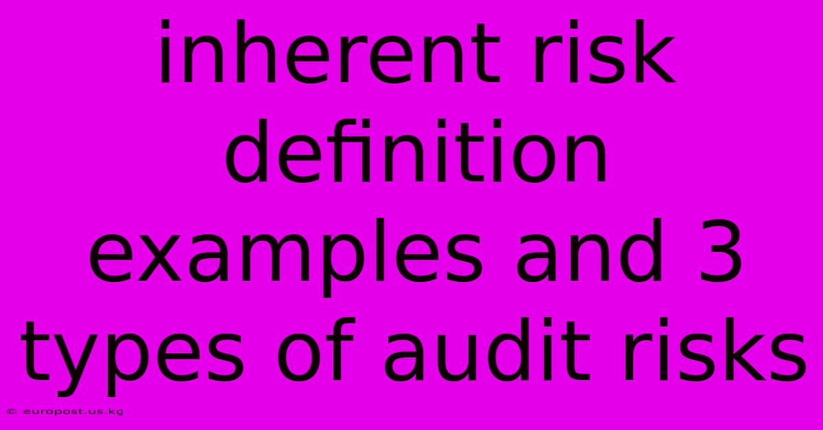 Inherent Risk Definition Examples And 3 Types Of Audit Risks