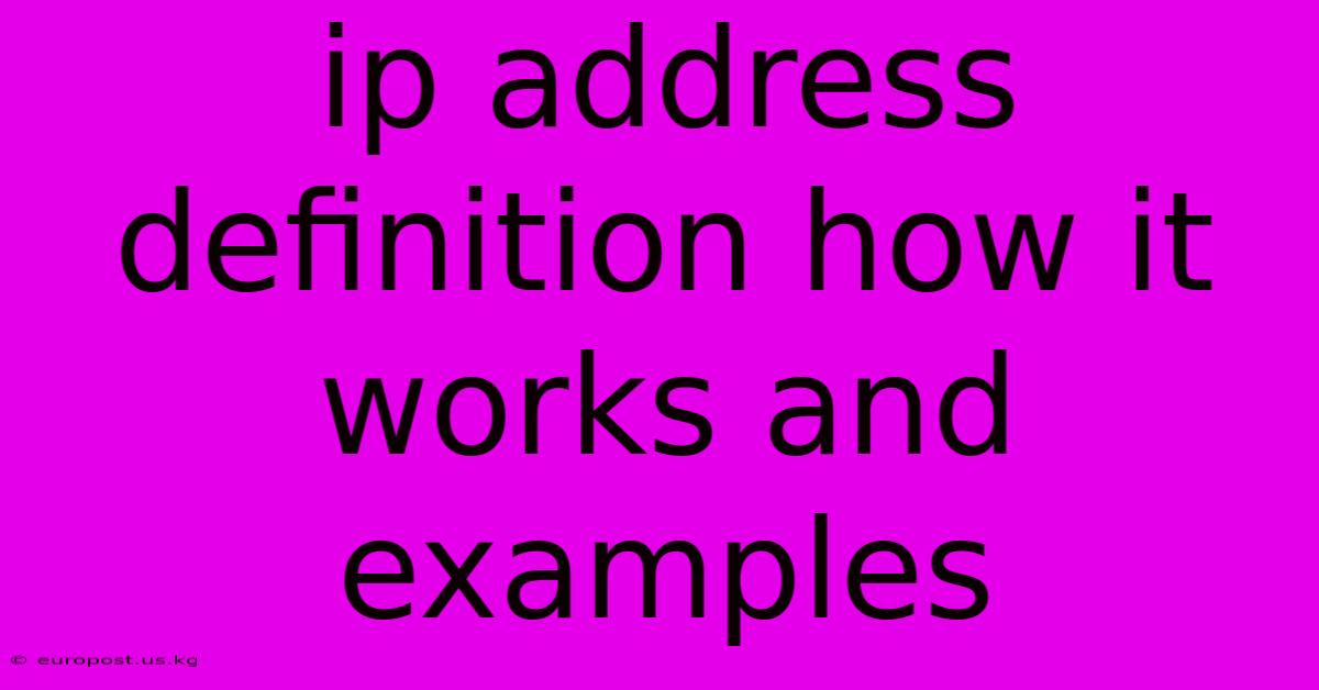 Ip Address Definition How It Works And Examples