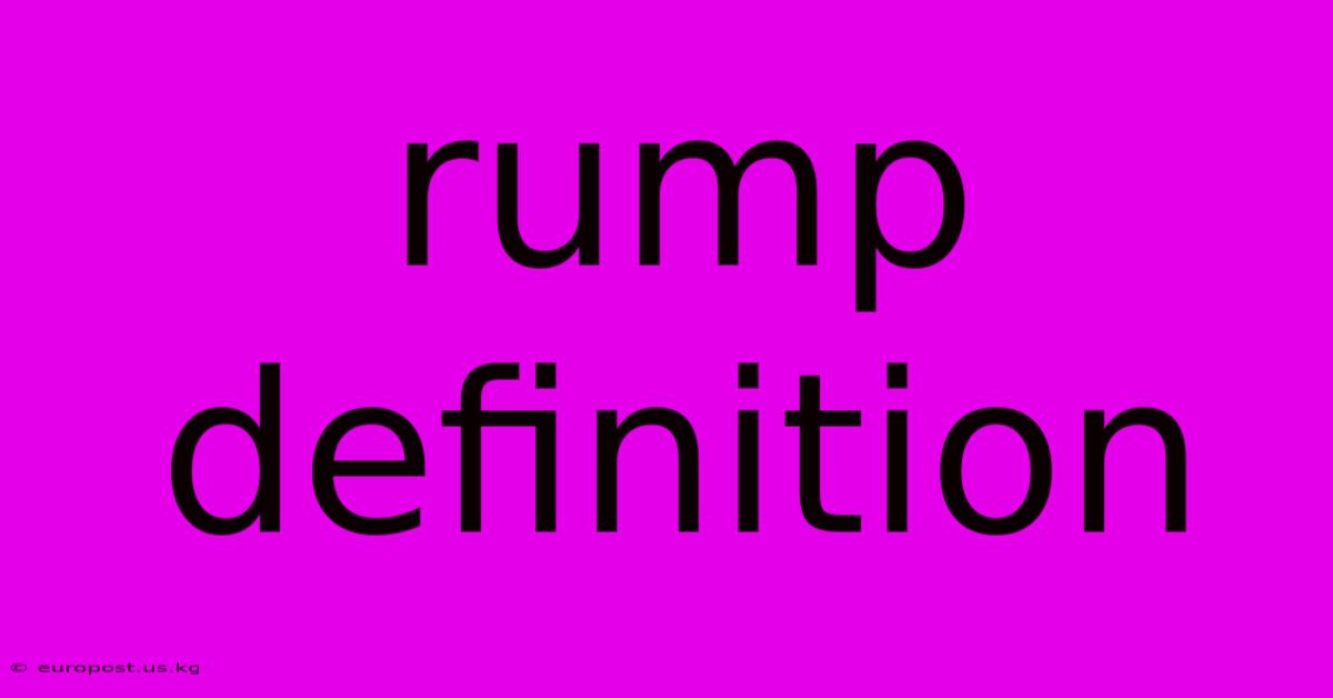 Rump Definition