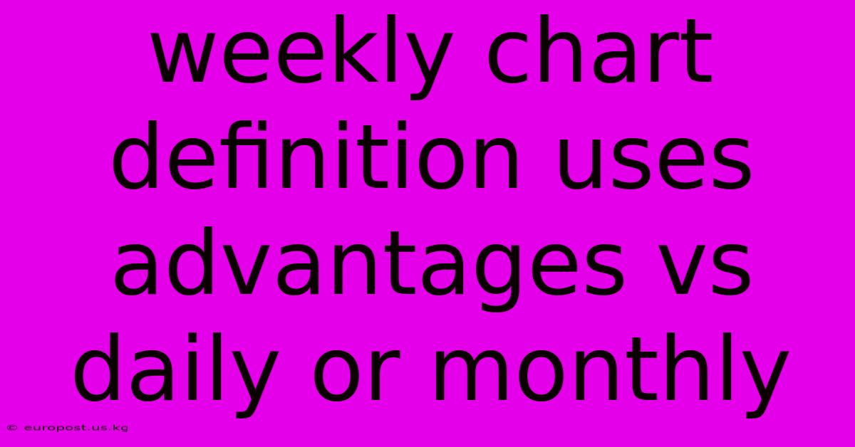 Weekly Chart Definition Uses Advantages Vs Daily Or Monthly