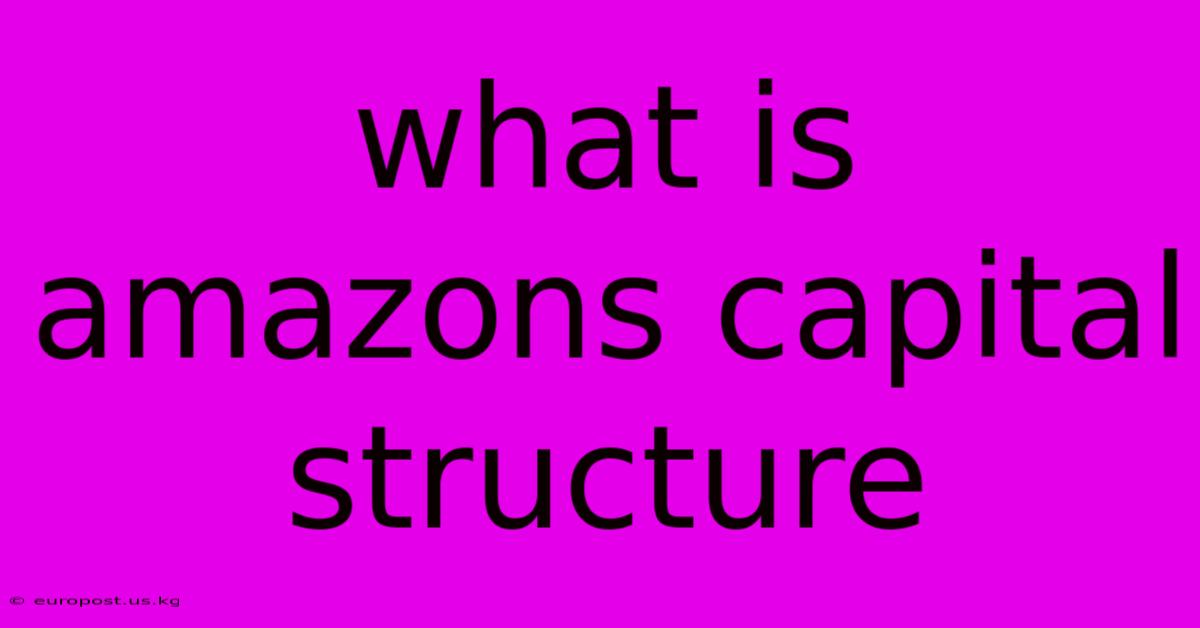 What Is Amazons Capital Structure