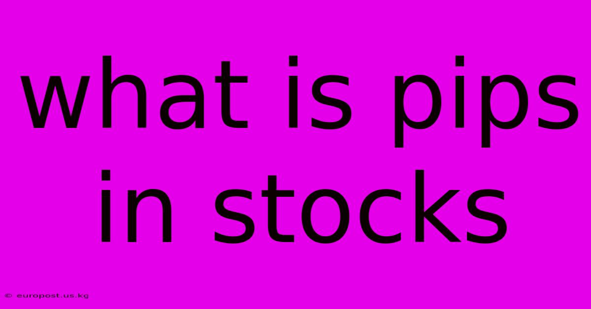 What Is Pips In Stocks