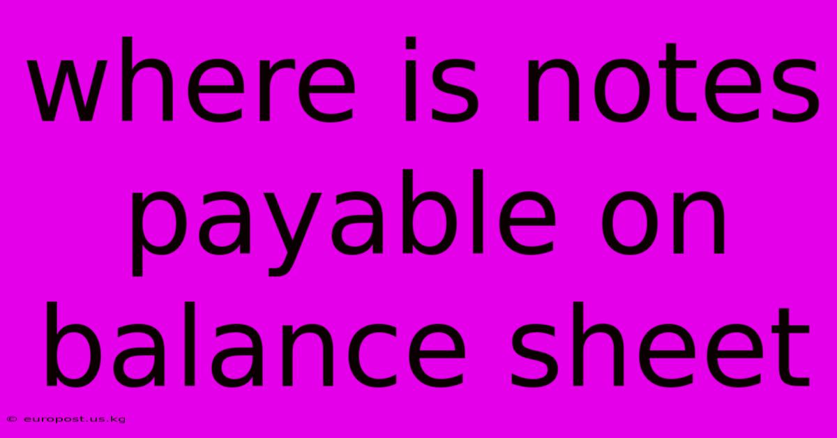 Where Is Notes Payable On Balance Sheet