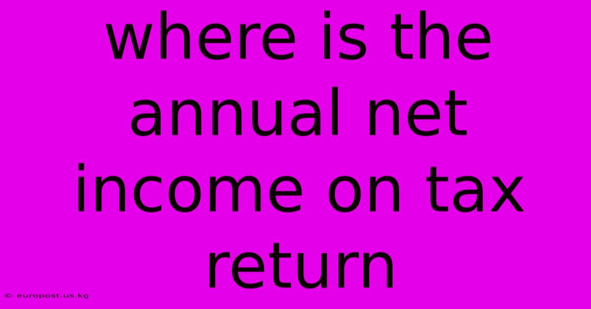 Where Is The Annual Net Income On Tax Return