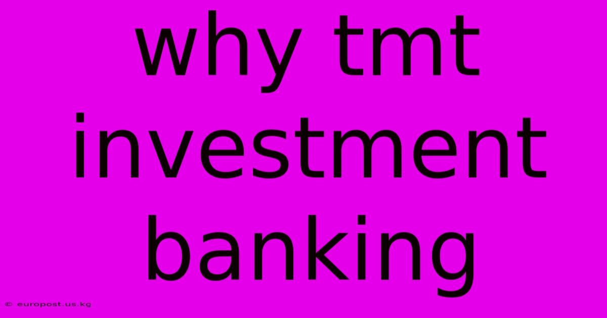 Why Tmt Investment Banking